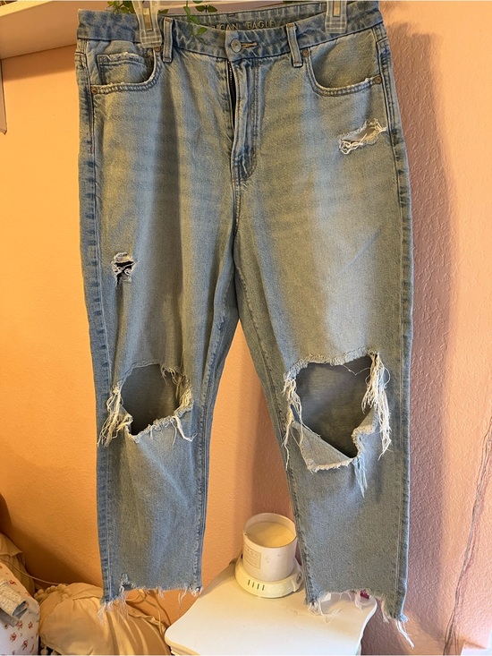 American Eagle Outfitters Denim - American Eagle Outfitters Light Wash Distressed Boyfriend Jeans